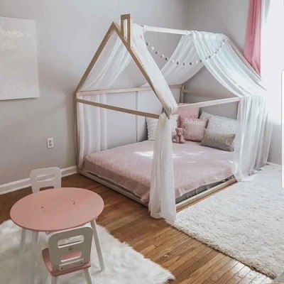 Image of Sweet Home from Wood Montessori house bed (135x190cm)