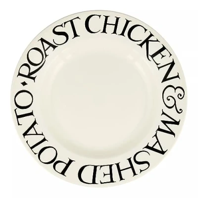 Image of Emma Bridgewater Black Toast Roast Chicken 10 1/2 Inch Plate