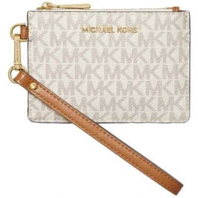 Image of Michael Kors Jet Set Small Coin Purse Vanilla One Size