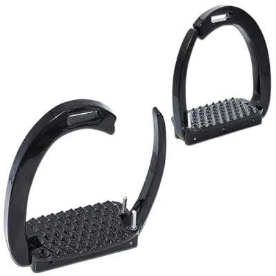 Image of 322 Horse Riding Evo Stirrups Quick Out Safety Black Adults