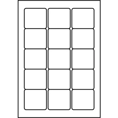 Image of SmithPackaging A4 Self Adhesive Address Labels, 15 Labels Per Sheet, 100 Sheets, 59 x 51mm 1500