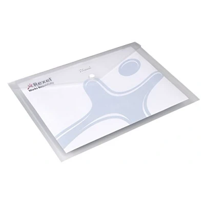 Image of Ice Popper Wallet Polypropylene A4 Clear (Pack 5) 2101660 Rexel