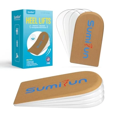Image of Adjustable Heel Lift Inserts for Shoes 4 Layers Orthopedic Shoe Lifts Women Uneven Legs Gel Leg Length Discrepancy Pain Spur 1/4&quot; 1/2&quot; 3/4&quot; (Size L,1 Pair)