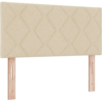 Image of vidaXL LED Headboard Diamond Blocks Design Cream 100 cm Fabric