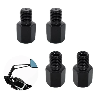 Image of 4 PCS Motorcycle Rearview Mirror Screws, Motorbike Extenders, Bike Screw Adapter 10mm M10 RH to LH/RH, Accessories