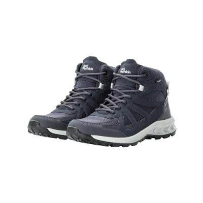 Image of Jack Wolfskin Women&#039;s Woodland 2 Texapore Mid W Walking Shoe, Graphite 1, 6 UK