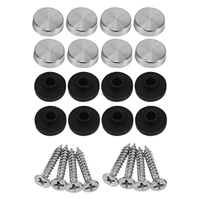 Image of Peowuieu 8 Pcs 14mm Dia Stainless Steel Decorative Mirror Screw Cap Nails