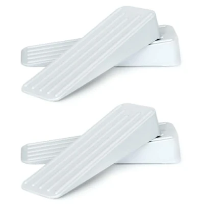 Image of Mario10 Door Wedge Rubber Stops Indoor Outdoor Anti Skid Stoppers for Floor Multi Surface Wedges Heavy Duty Holders to Stay Open 4 Pack (Pack (White))