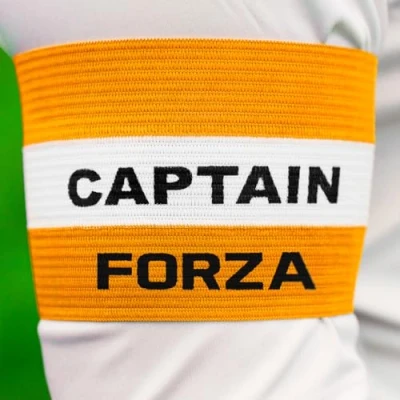 Image of FORZA Captains Armbands Adult &amp; Junior Elastic Sport Arm Band for Football, Rugby More [7 Colour Options] (Orange, Senior)
