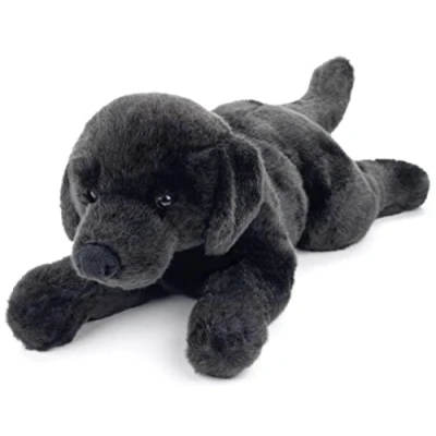 Image of Uni Toys Cuddly Toy Dog Labrador Black 40 cm Lying Down Plush Dogs