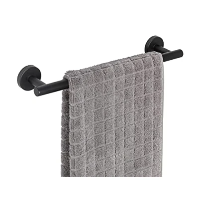Image of Wenko Bosio Bath Towel Rail Matte Black, Stainless steel