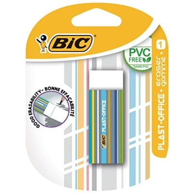 Image of BIC Plast Office Eraser, Plastic without PVC, Blister A 1 pcs, White