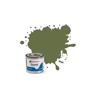 Image of Humbrol Model Paint AA0881 No 80 Grass Green Matt Tinlet 1 (14ml), Enamel Paints for Models, Plastic, Metal, Wood, Glass, Ceramics, and More, Touch Up Hobby Craft