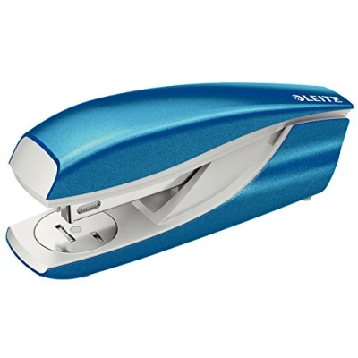 Image of Leitz Stapler, 30 Sheet Capacity, Ergonomic Metal Body, Includes Staples, WOW Range, 55021036 Metallic Blue