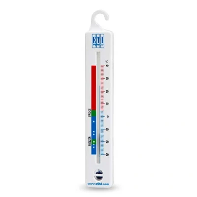 Image of vertical fridge or freezer thermometer