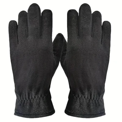 Image of ASD Accessories Touch Screen Gloves For Women Knitted Thinsulate Lined Full Finger Thermal Winter Wooly Work (Black)