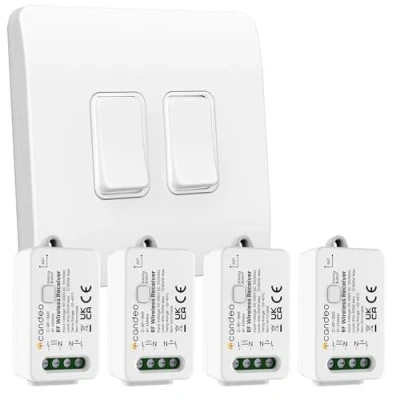 Image of Kinetic grid compatible Smart Switch (2channel, 2 gang) and Modules (4) kit
