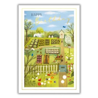 Image of Male/Female Birthday Card for Him/Her General Men/Women Garden Design Special Finish Made in the UK Eco Friendly