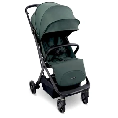 Image of My Babiie MBX7 Autofold Stroller from Birth to 4 Years (22kg), Foldable &amp; Compact, Lightweight, Travel Buggy for Toddlers, Pushchair Includes Rain Cover Forest Green