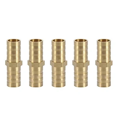 Image of Brass Barbed Straight Connector Fitting Water Hose Pipe Tube Coupler Joiner Adapter 6/8/10/12/14/16/20mm(12mm 5pcs)