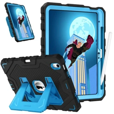 Image of FINTIE Kids Case for iPad (A16) 11th Generation 11 Inch (2025), 10th 10.9 (2022), Fully Body Rugged Heavy Duty Shockproof Kiddie with Built in Stand Boys &amp; Girls, Black