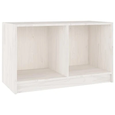 Image of vidaXL Solid Pinewood TV Cabinet Home Living Room Furniture Stand Unit Media Console Table Stereo Hifi Entertainment Centre White