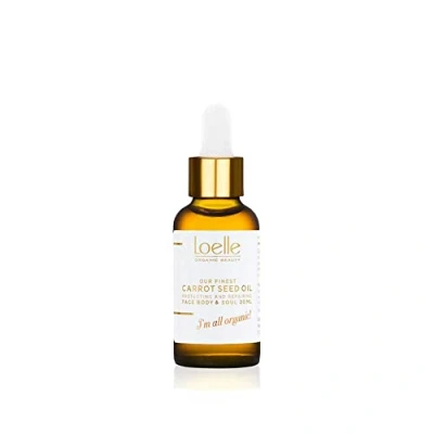 Image of Loelle Cold Pressed Carrot Seed Oil Organic with Beta Carotene and Antioxidants Face Oils for Sun Damaged Skin Harvested in France (30ml)