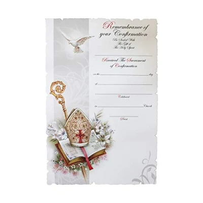 Image of Widdle Celebrations Remembrance of Your Confirmation Certificate F5807