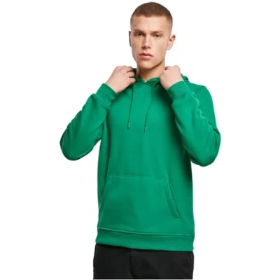 Image of Build Your Brand Men&#039;s Heavy Hoody Hooded Sweatshirt, Forest Green, XS