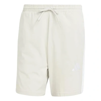 Image of adidas Men&#039;s Essential Three Stripes Single Jersey Short 7IN, Wonder Alumina/White, XXL