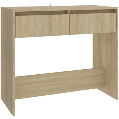 Image of vidaXL Console Table Sonoma Oak 89x41x76.5 cm Steel