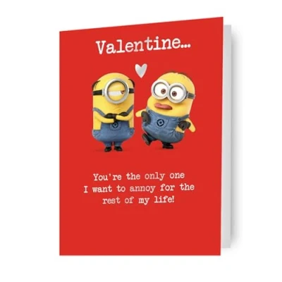 Image of Despicable Me Valentine&#039;s Day Card Boyfriend, Girlfriend Funny Valentines