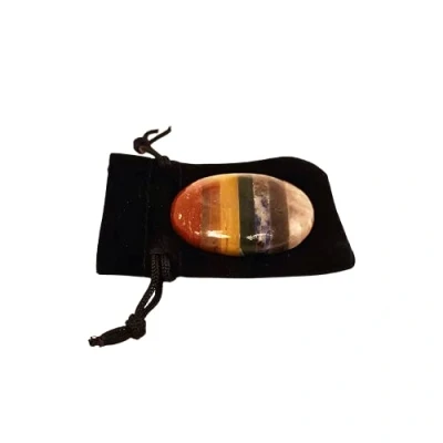 Image of VIE Naturals Worry Thumb Stone, 7 Chakra Bonded, One