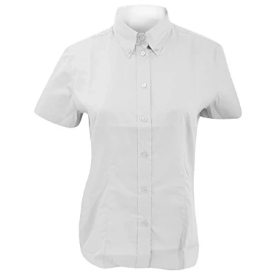 Image of Kustom Kit Ladies Corporate Oxford Short Sleeve Shirt (26) (White)