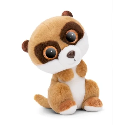 Image of NICI GLUBSCHIS cuddly toy meerkat Speeky 15cm wiggling fluffy soft with big, cute glitter eyes, for lovers 49737