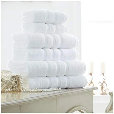 Image of Gaveno Cavailia Luxury 4Pk Zero Twist Hand Set, 100% Cotton Soft &amp; Cosy Super Absorbent Bathroom Towels, White