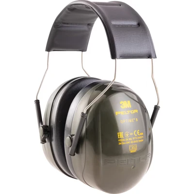 Image of 3M PELTOR Optime II Earmuffs, 31 dB, Green, Headband, H520A 407 GQ