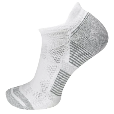Image of Merrell Men&#039;s and Women&#039;s Moab Speed Lightweight Hiking Low Cut Tab Socks Unisex Sustainable Coolmax Ecomade, White, Small Medium