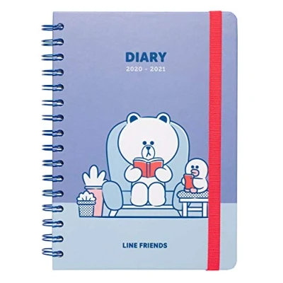 Image of Erik Line Friends Academic Diary 2020 2021 A5 Week to View, Mid Year 12 Months