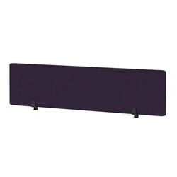 Image of Air Desktop Screen 1800x400mm Bespoke Tansy Purple Fabric