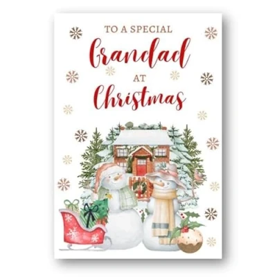 Image of Second Ave Grandad Christmas Snowmen Winter Xmas Holiday Festive Greetings Card