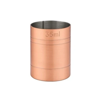 Image of Stainless Steel Copper Thimble Bar Pub Club Spirit Measure CE Marked Chabrias Ltd (Copper, 35ml)
