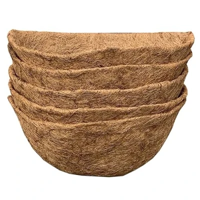 Image of Selections Pack of 5 Coco Wall Basket Planter Liner (40cm)