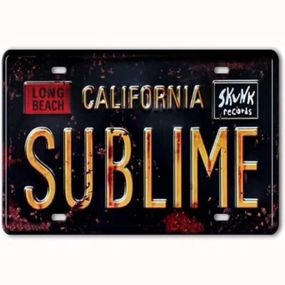 Image of Sublime California Wall Decor Poster Metal Sign 8X12 Inches