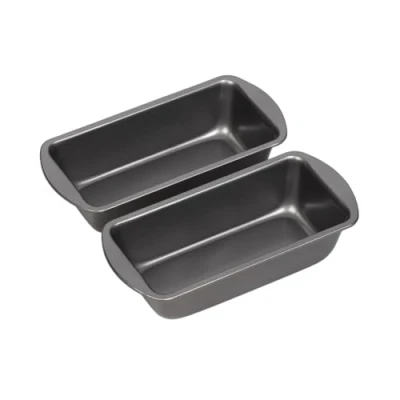 Image of Chef Aid Non Stick Set of Two, 1lb/454g Loaf Tins, Grey
