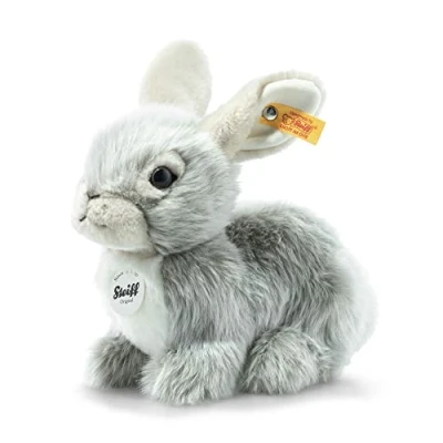 Image of Steiff Dormili Rabbit 21 cm Cuddly Toy Grey Sitting, Gray Violet (067488)