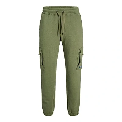Image of JACK &amp; JONES Men&#039;s Classic Cargo Jogger Sweatpants Cuffed Track Bottom Trousers Leaf S