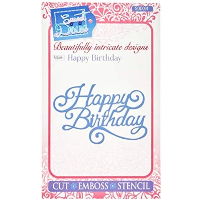 Image of Sweet Dixie &quot;Happy Birthday&quot; Die, Grey
