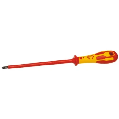 Image of C.K 49143 Dextro VDE Pozidrive Long Reach Screwdriver PZ2 x 200mm
