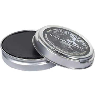 Image of Altberg Leder Glos BLACK High Shine Gloss Leather Polish For Boots, 40g Tin from Army Sales